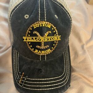Yellowstone Ranch Black and Yellow Cap